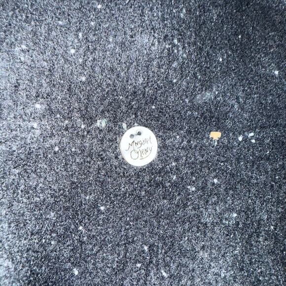 Margaret O’Leary Black Hooded Cardigan Sweater Open Front Draped Hem Pockets - Picture 3 of 4